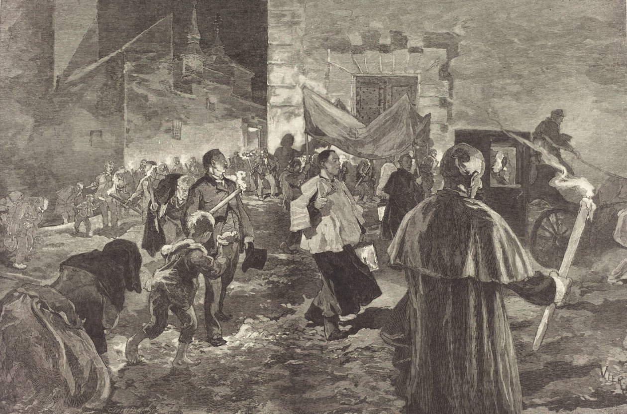 Spanyolország. Viaticum, 1889. alkotó: Daniel Urrabieta Vierge