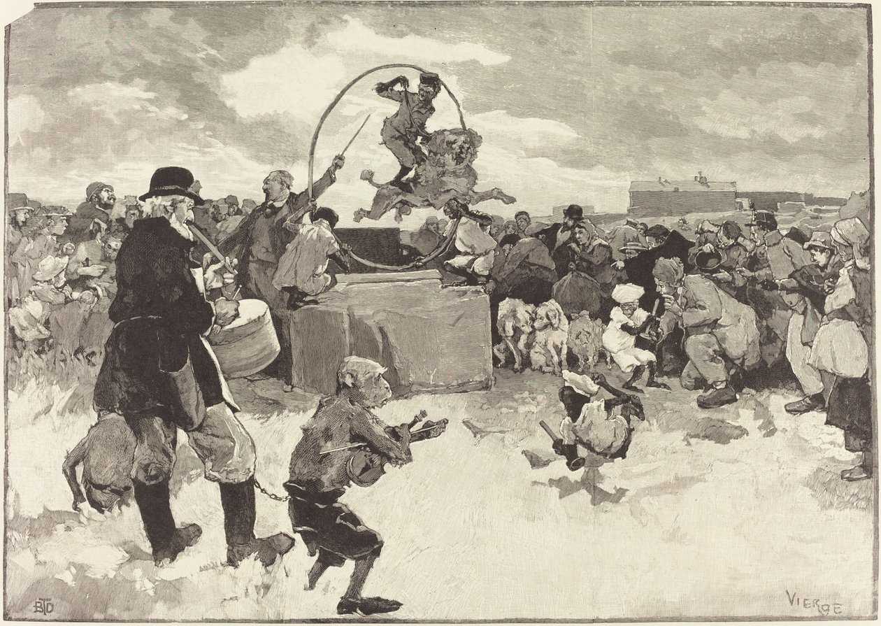 A tanult kutyák, 1883. alkotó: Daniel Urrabieta Vierge