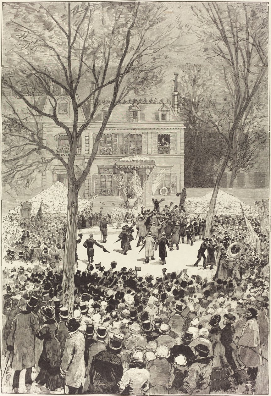 Február 27-i néptüntetés Victor Hugo 80. évfordulója alkalmából, 1881. alkotó: Daniel Urrabieta Vierge
