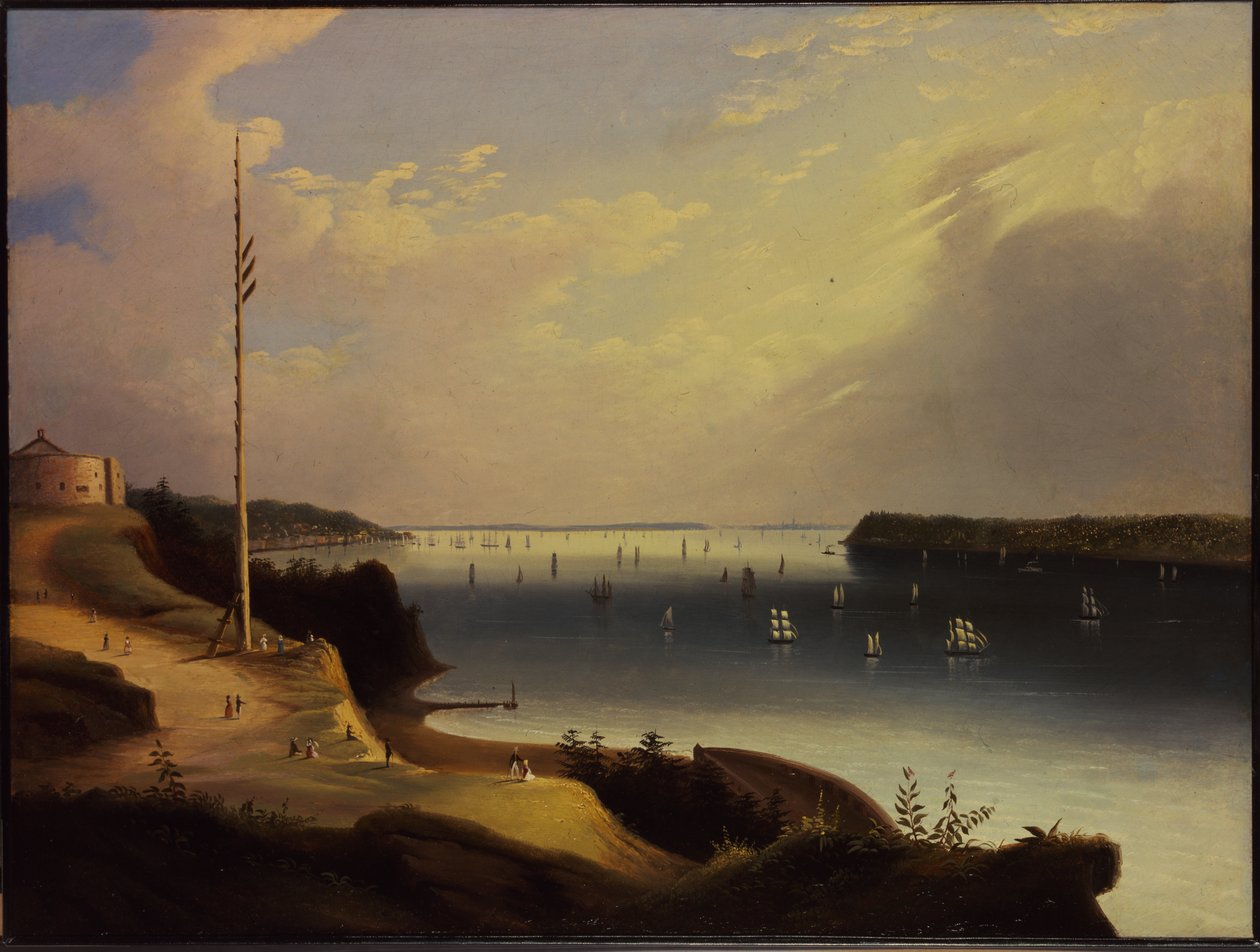 New York-i kikötő, 1835 körül alkotó: Daniel Wadsworth