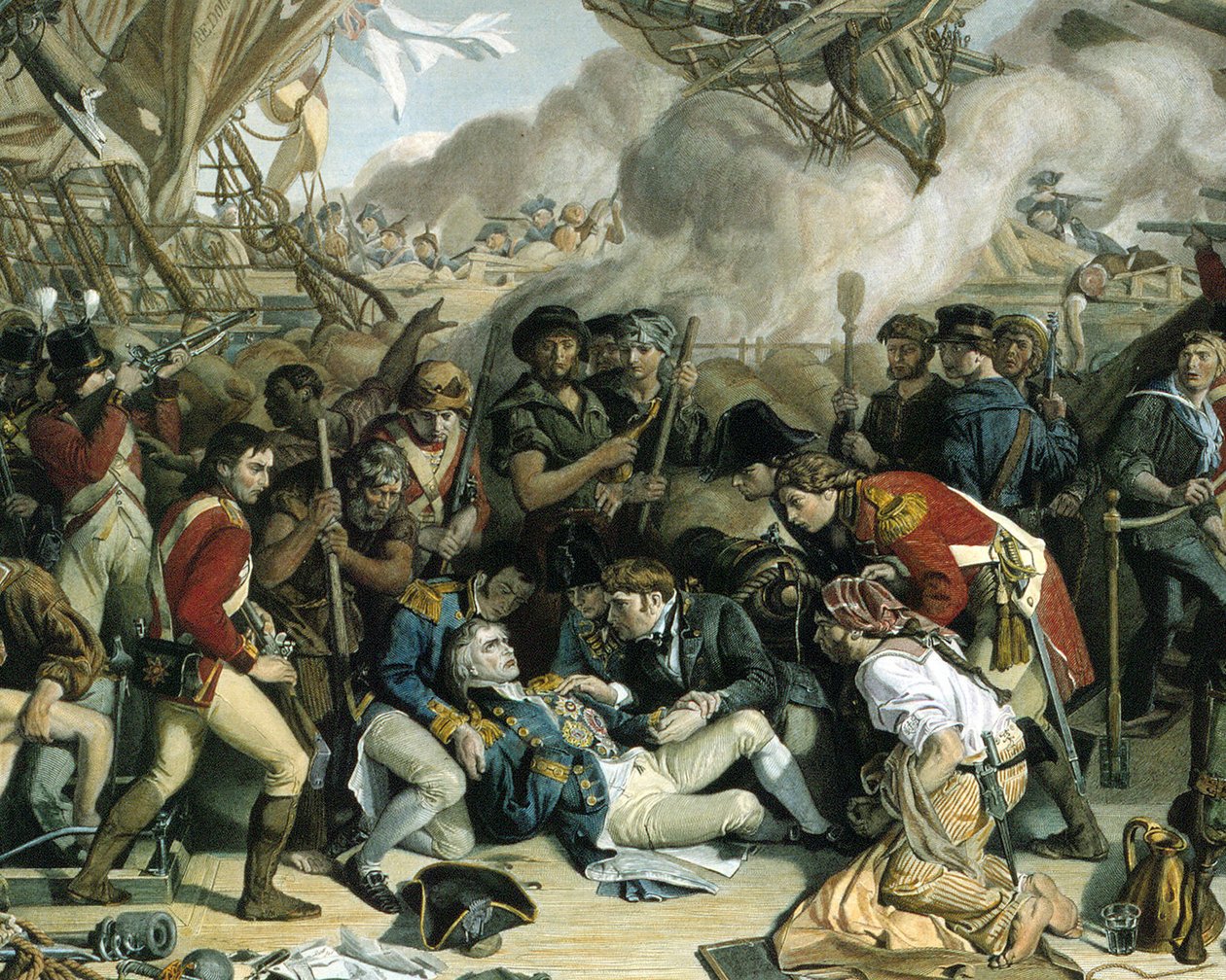 Nelson halála, A győzelem alsó fedélzetének részlete, 1863-65 alkotó: Daniel after Maclise