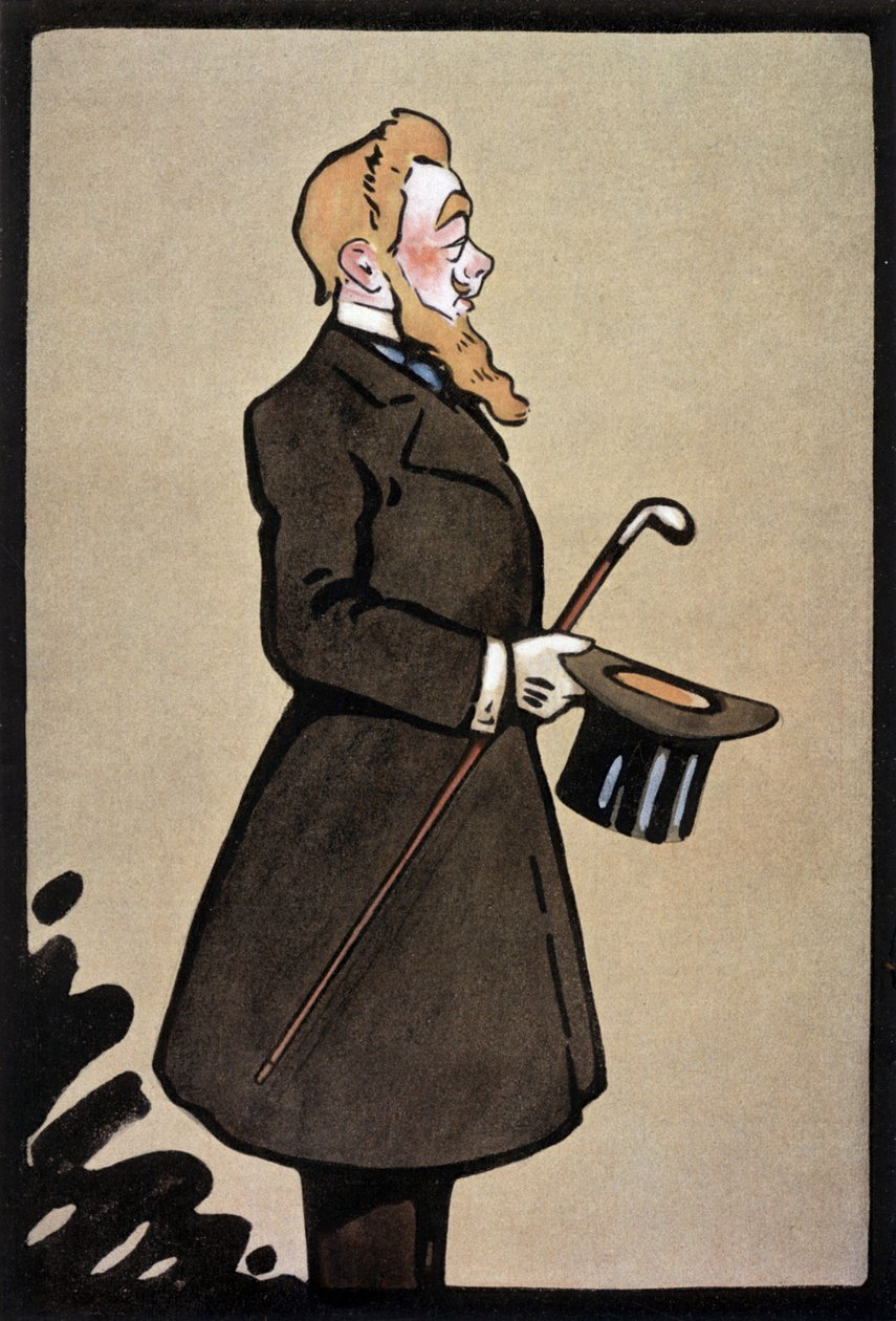 Albert Brasseur francia komikus és énekes a király szerepében a "Le Roi" című darabban, illusztráció a "Le Theatre" című francia lapból 1908. június alkotó: Daniel de (after) Loscques