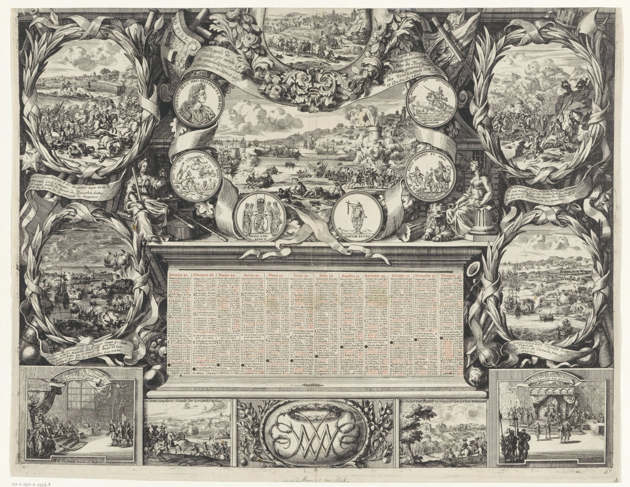 III. Vilmos király győzelmei Írországban (alsó fele), 1690 III. Vilmos, Nagy-Britannia királyának, Neffennek a dicsőséges hadjárata Megtörtént a szövetségesek és a konföderáció legemlékezetesebb akciói közül néhány az 1690-es évben alkotó: Daniel de Lafeuille