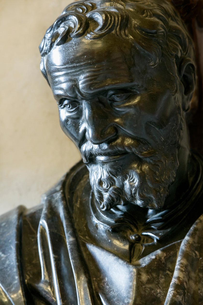Michelangelo mellszobra (bronz) alkotó: Daniele da Volterra