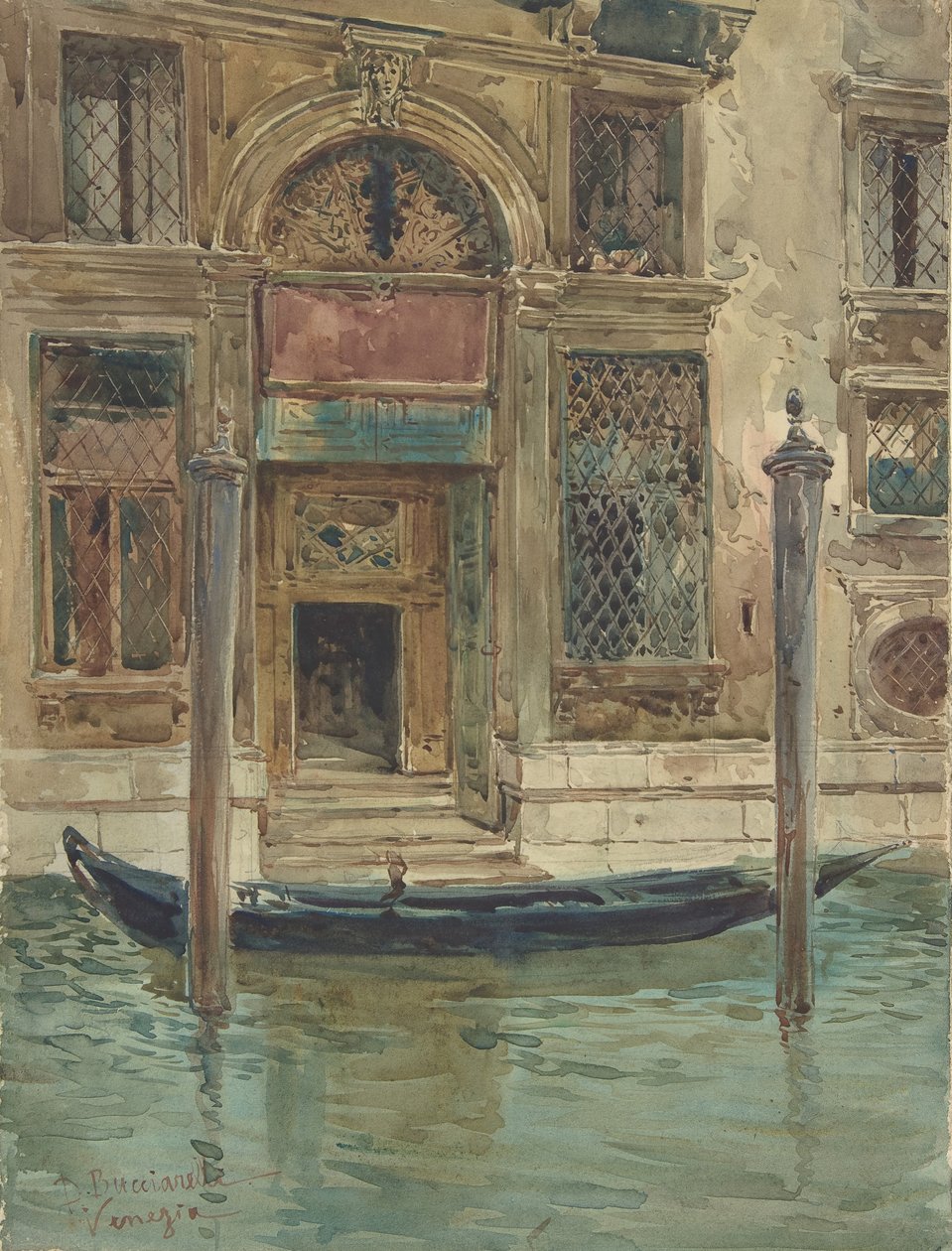 Egy velencei palota portálja, 1839-1911. alkotó: Daniele Bucciarelli