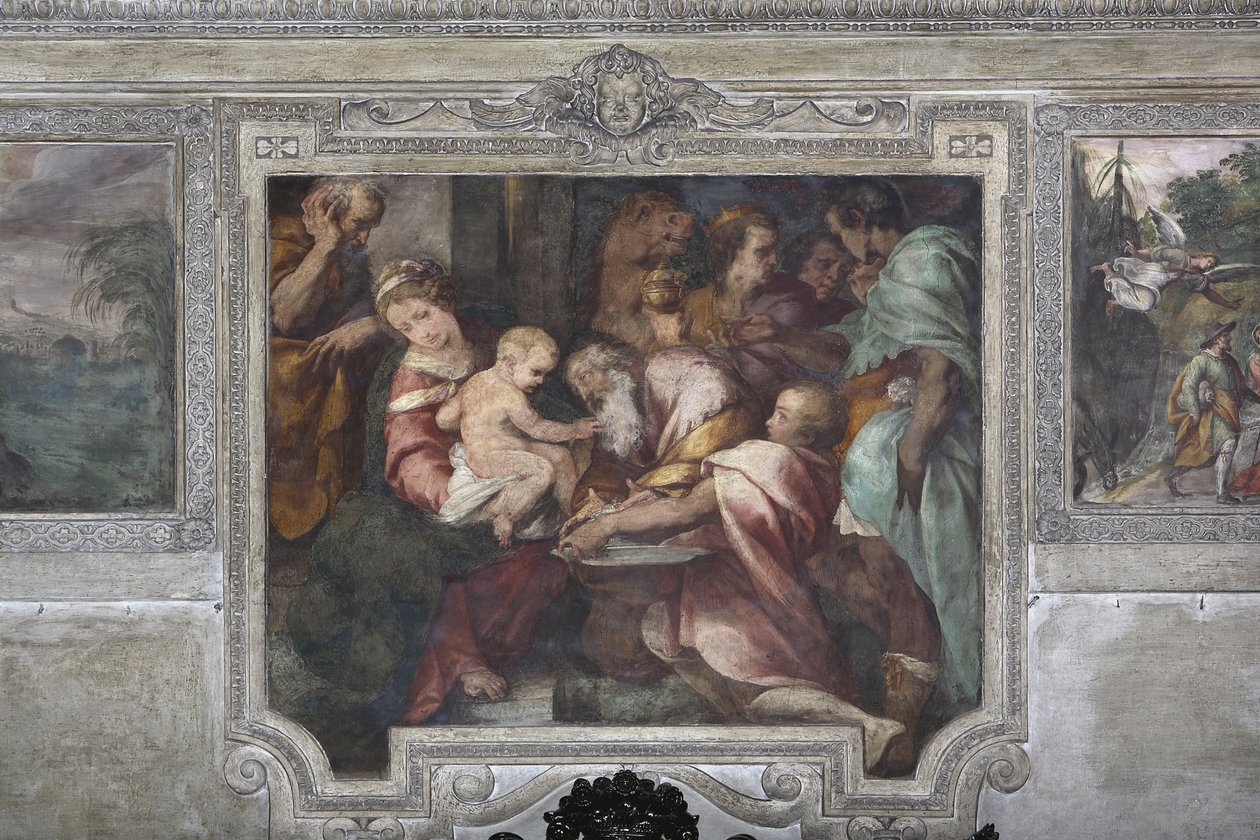 A mágusok imádása, 1620 körül (freskó) alkotó: Daniele Crespi