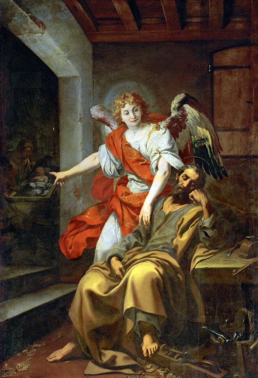 Barokk : le songe de Joseph - Szent József álma par Crespi, Daniele (1598-1630), c. 1620-1630. Olaj, vászon, 297x203. Művészettörténeti Múzeum, Vienne alkotó: Daniele Crespi
