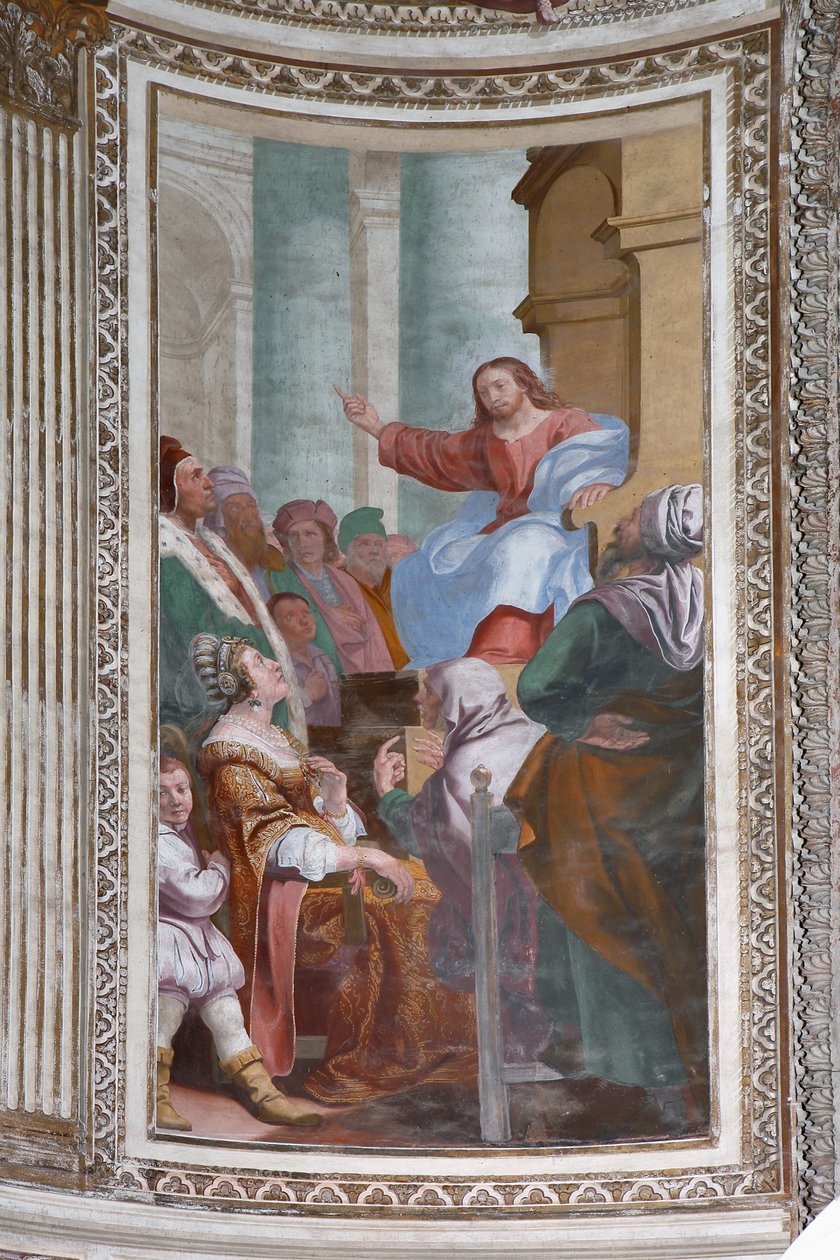 Jézus prédikál a templomban alkotó: Daniele Crespi