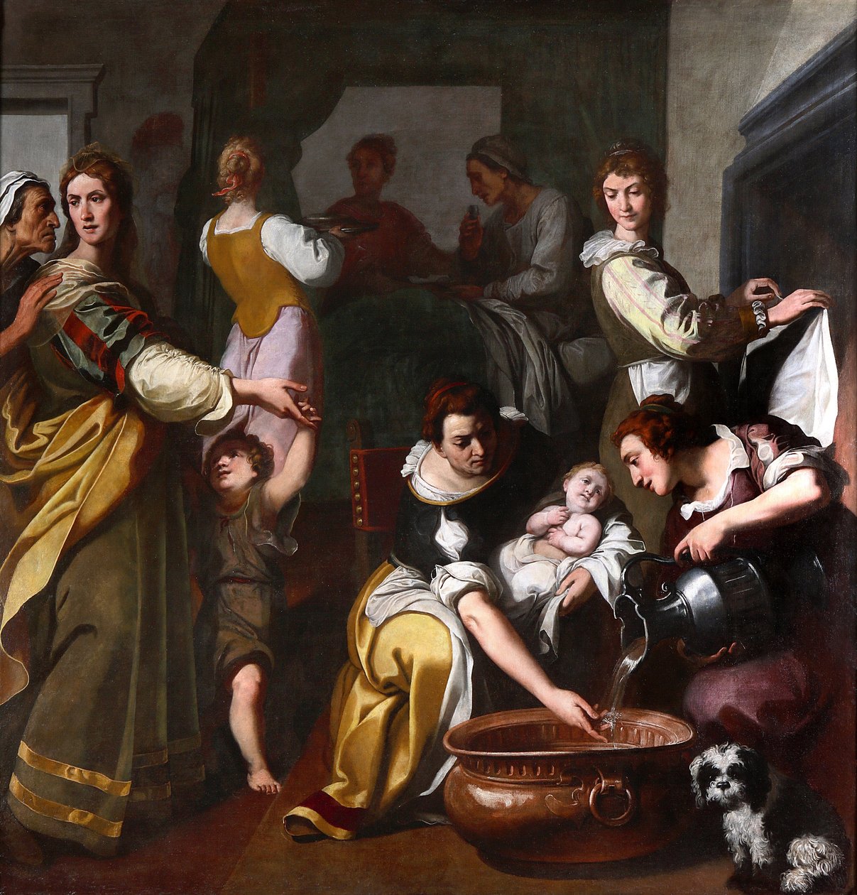 A Szűz élete: „Mária születése” Daniele Crespi (1598-1630) festménye: 17. századi Museo della Basilica di Santa Maria Assunta, Gallarate, Olaszország alkotó: Daniele Crespi