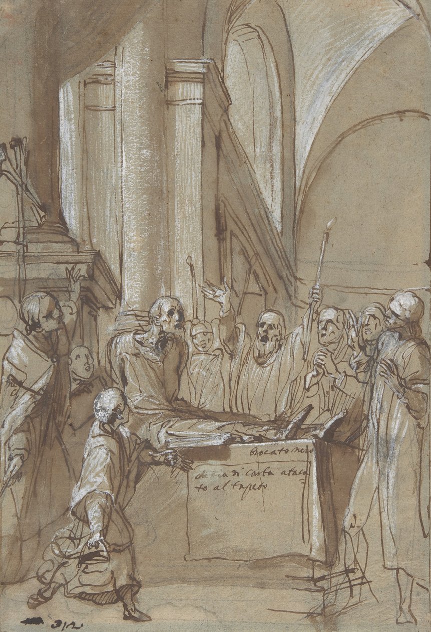 Raymond Diocrès beszéd a temetésén Kölni Szent Brunó életéből, 1628-29. alkotó: Daniele Crespi