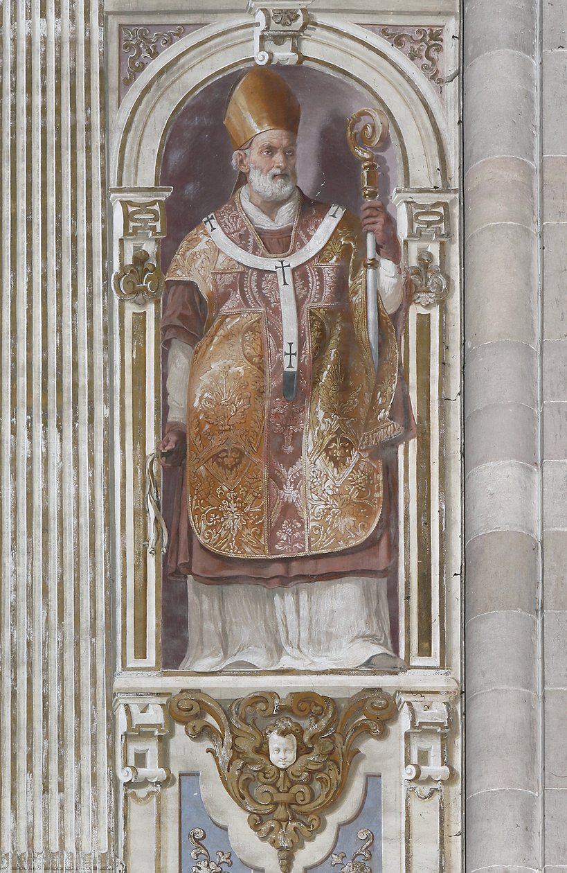 Szent Ambrus (freskó) alkotó: Daniele Crespi