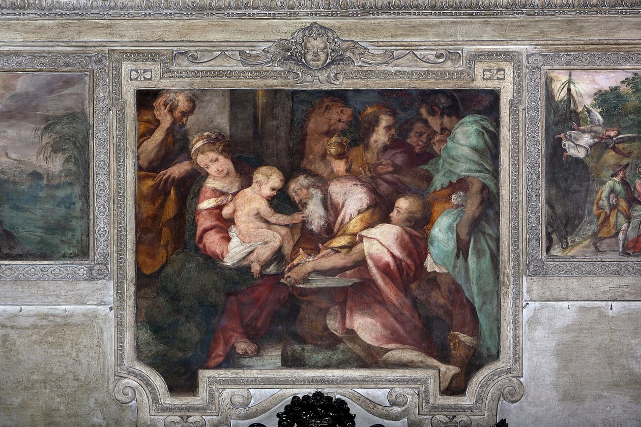 Daniele Crespi (1598-1630) Mágus-freskó imádata 17. századi Milánó, Zebedia Szent Alessandro temploma alkotó: Daniele Crespi