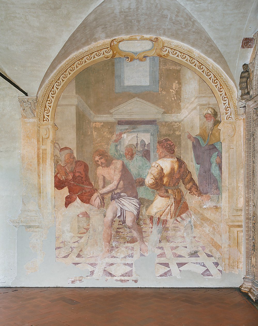 Krisztus korbácsolása (freskó) alkotó: Daniele Crespi