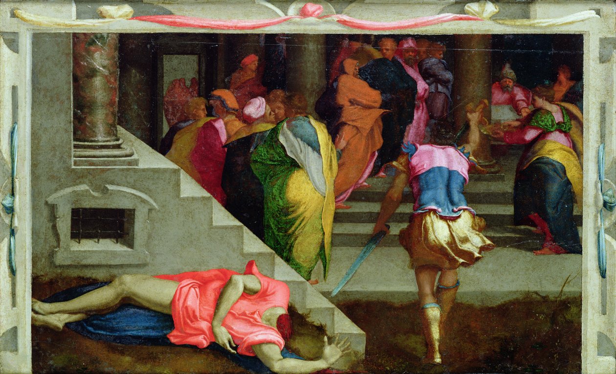 Keresztelő Szent János vértanúhalála, 1530-40 körül alkotó: Daniele da Volterra