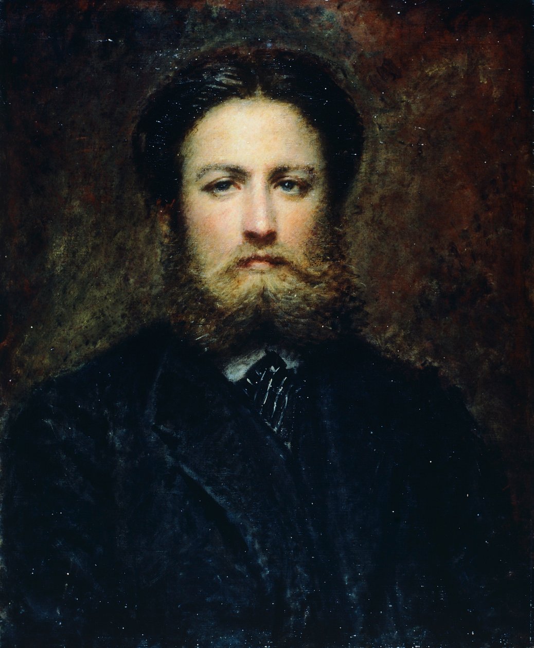 Fiatal férfi portréja, Daniele Ranzoni (1843-1889), olaj, vászon. alkotó: Danielle Ranzoni