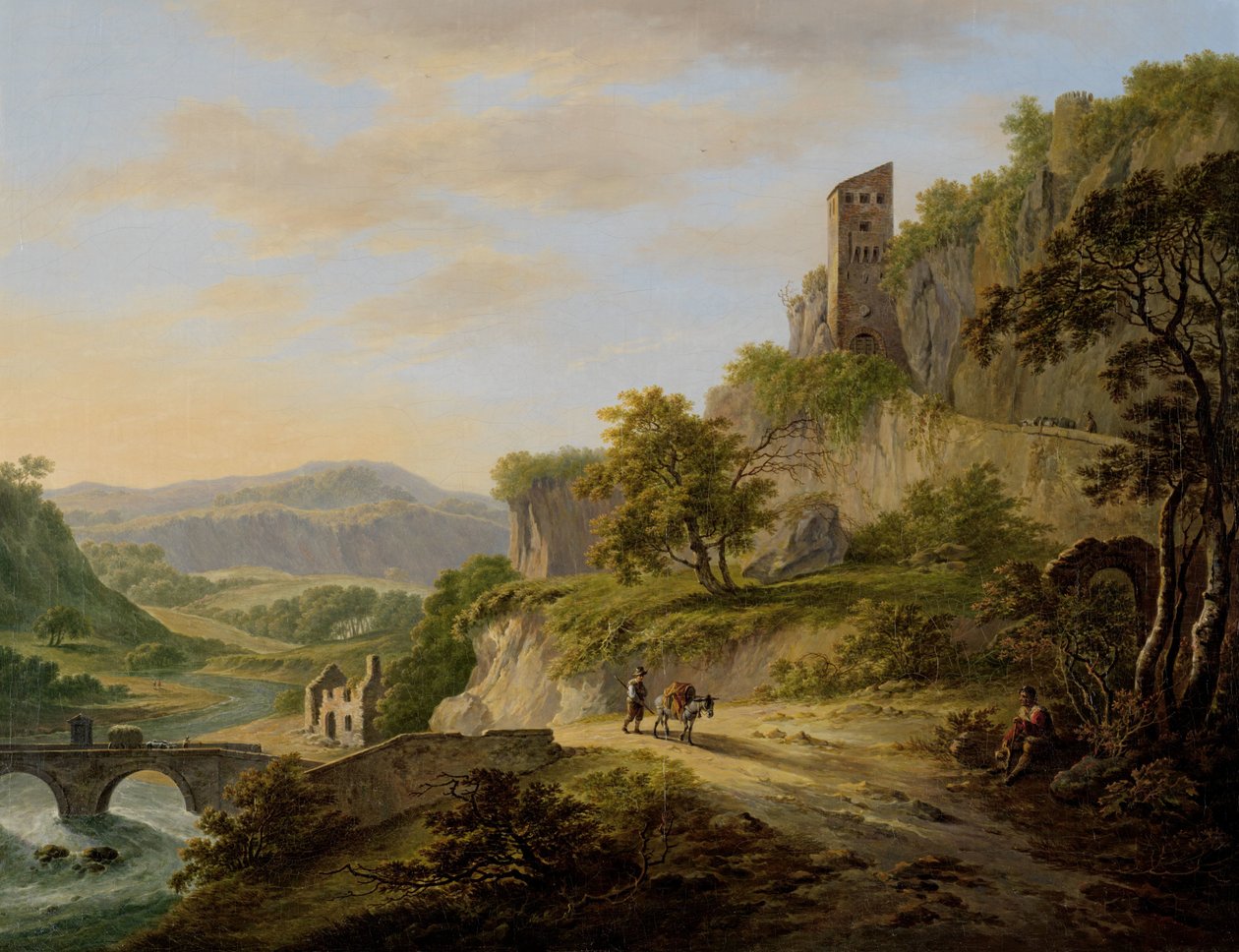 Kilátás a Civita Castellanára alkotó: Daniël Dupré (signed by artist)