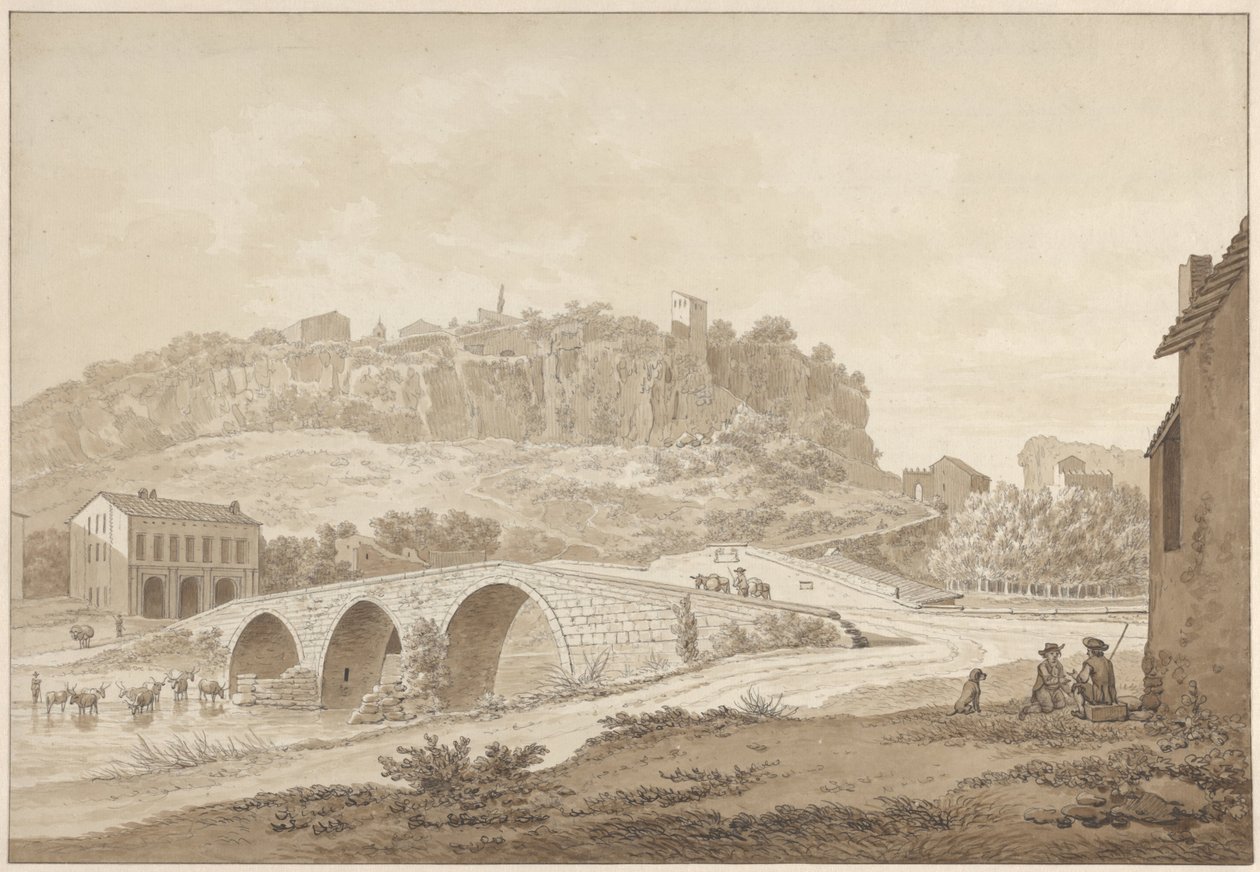 Kilátás a Civita Castellanára alkotó: Daniël Dupré