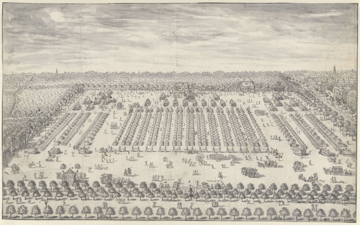 Tábor Hága közelében, 1742 alkotó: Daniël Marot (II)