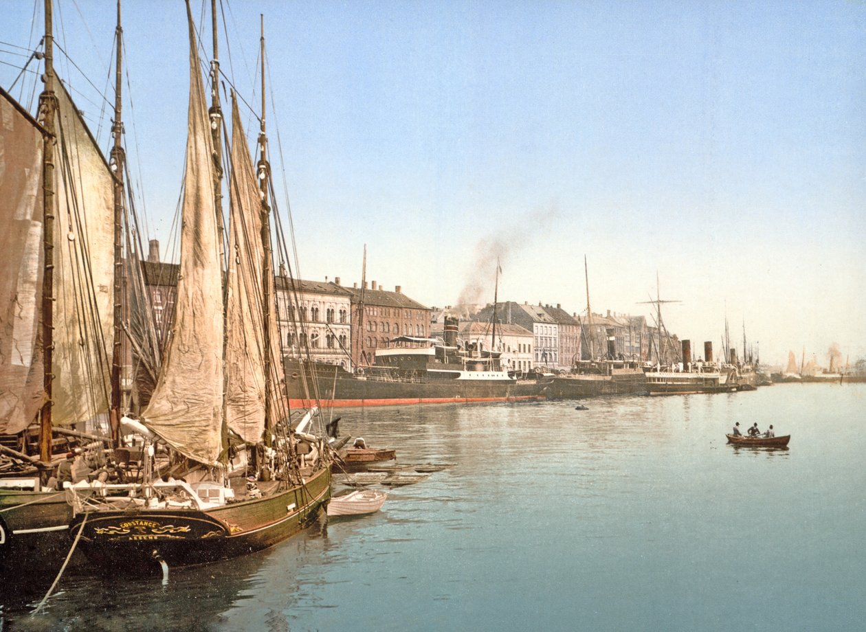 Kilátás a Havnegade-ra, Koppenhága, pub. 1900 alkotó: Danish Photographer
