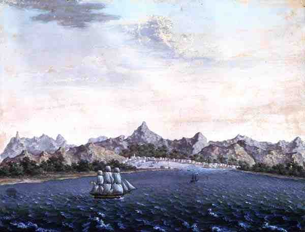 Isle de France, 1810 körül (guache papíron) alkotó: Danish School