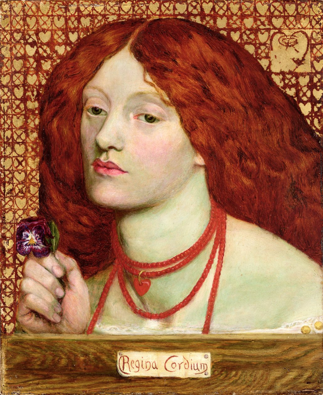 A szívek királynője, 1860 (panel) alkotó: Dante Gabriel Charles Rossetti