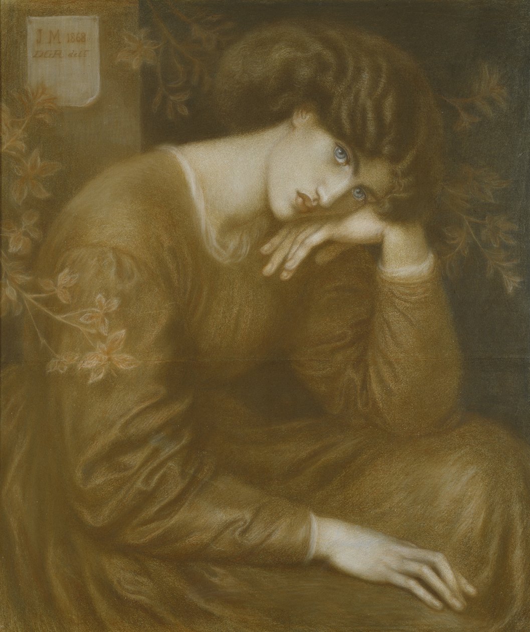 Álmodozás, 1868 (színes kréta papíron) alkotó: Dante Gabriel Charles Rossetti