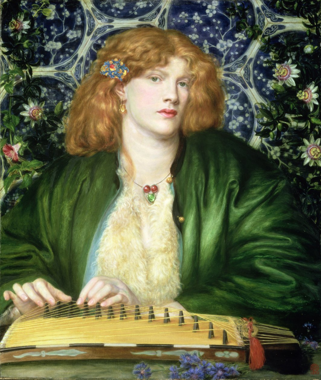 A kék lugas, 1865 alkotó: Dante Gabriel Charles Rossetti