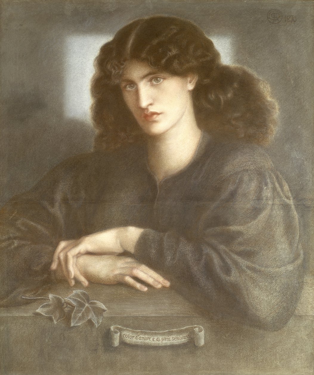 A szánakozó hölgy, avagy az ablak asszonya, 1870 (pasztell) alkotó: Dante Gabriel Charles Rossetti