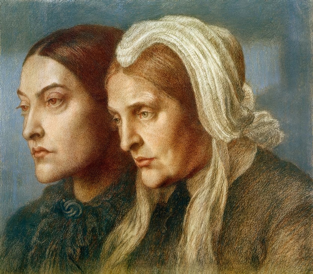 Christina G. Rossetti és anyja alkotó: Dante Gabriel Charles Rossetti