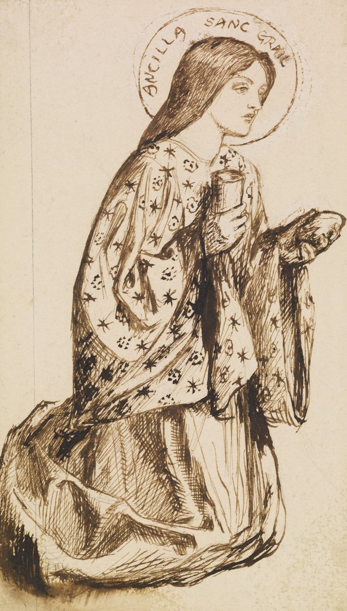 Launcelot a Szent Grál szentélyében alkotó: Dante Gabriel Charles Rossetti