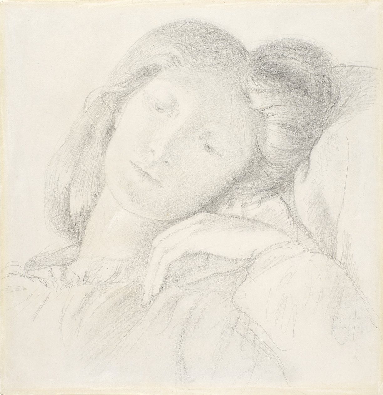 No.0684 Elizabeth Siddal, 1860 körül (ceruza) alkotó: Dante Gabriel Charles Rossetti