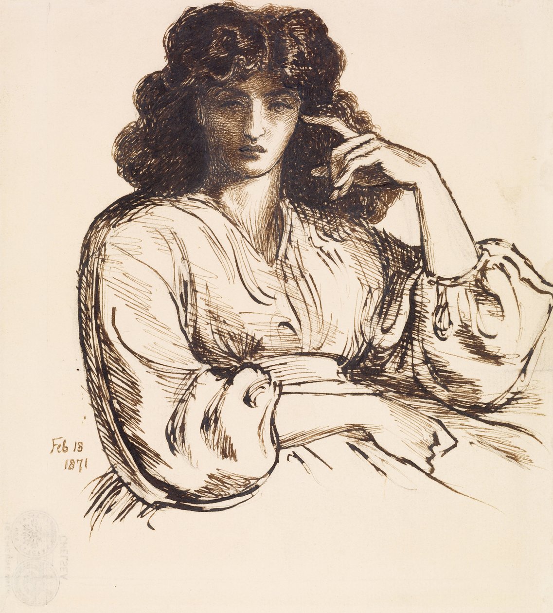 Jane Morris portréja alkotó: Dante Gabriel Charles Rossetti