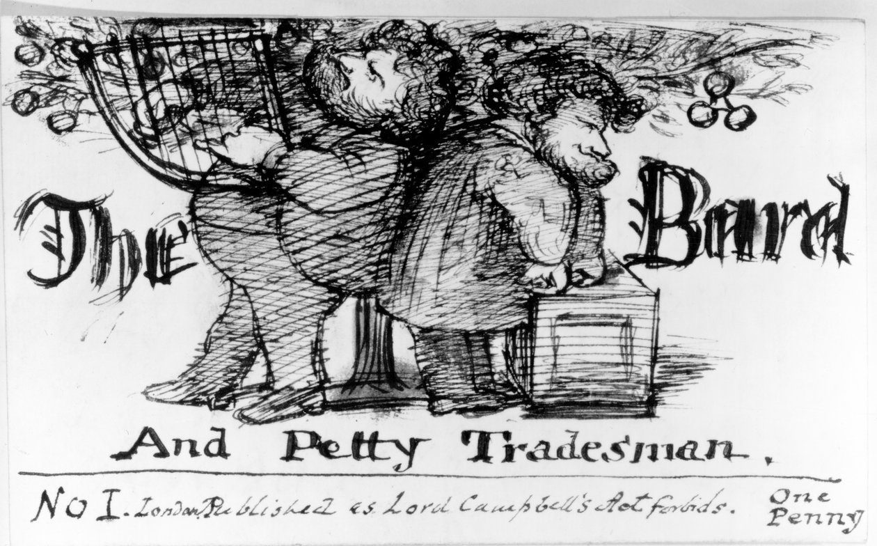 A bárd és kiskereskedő, 1868 alkotó: Dante Gabriel Charles Rossetti