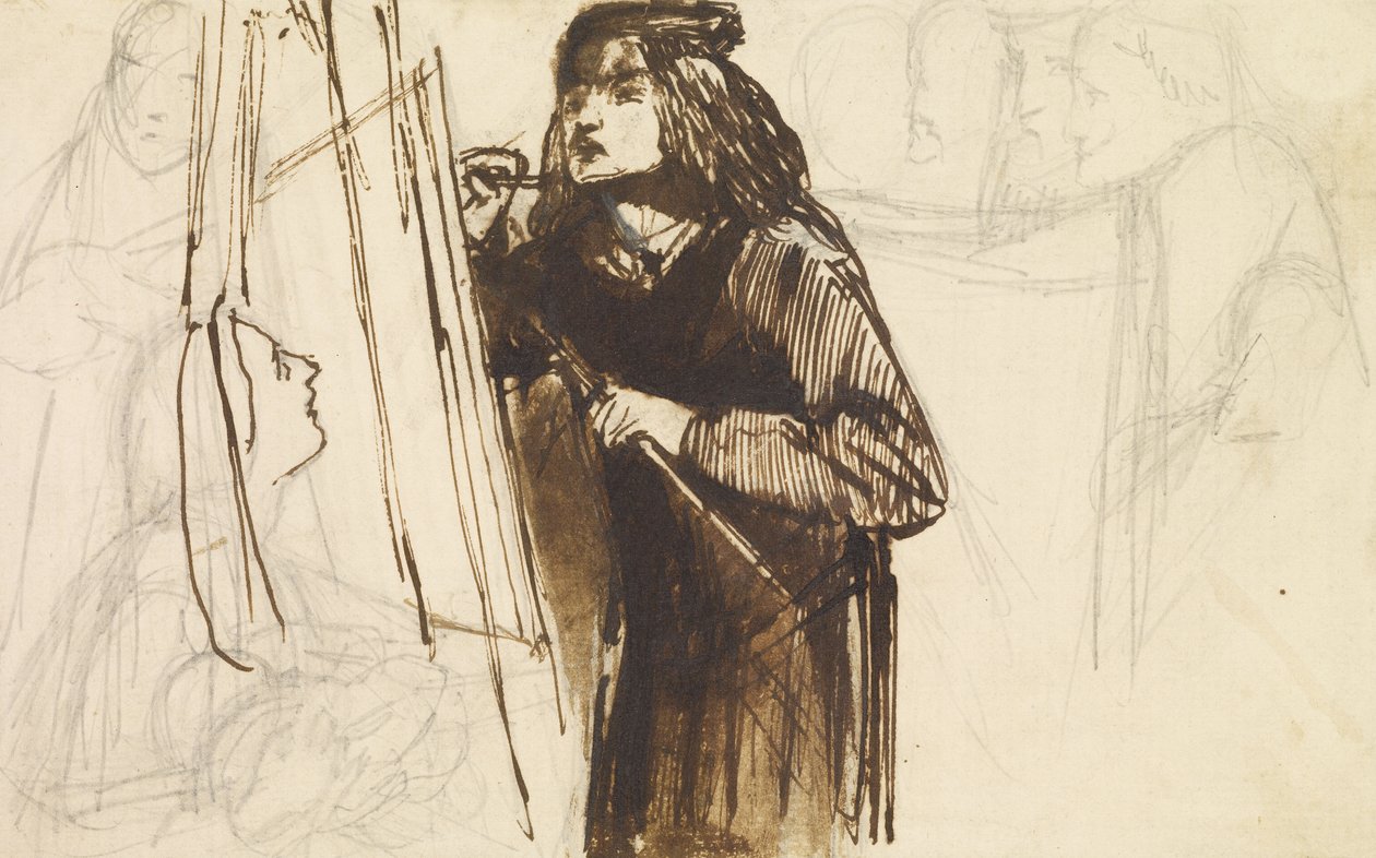 Munkahelyi festő, 1850-1852 alkotó: Dante Gabriel Charles Rossetti