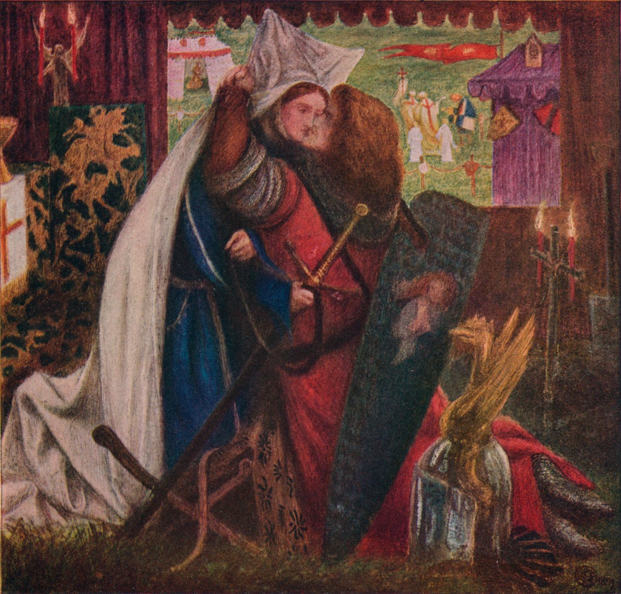 Kápolna a listák előtt, 1857-64 alkotó: Dante Gabriel Charles Rossetti