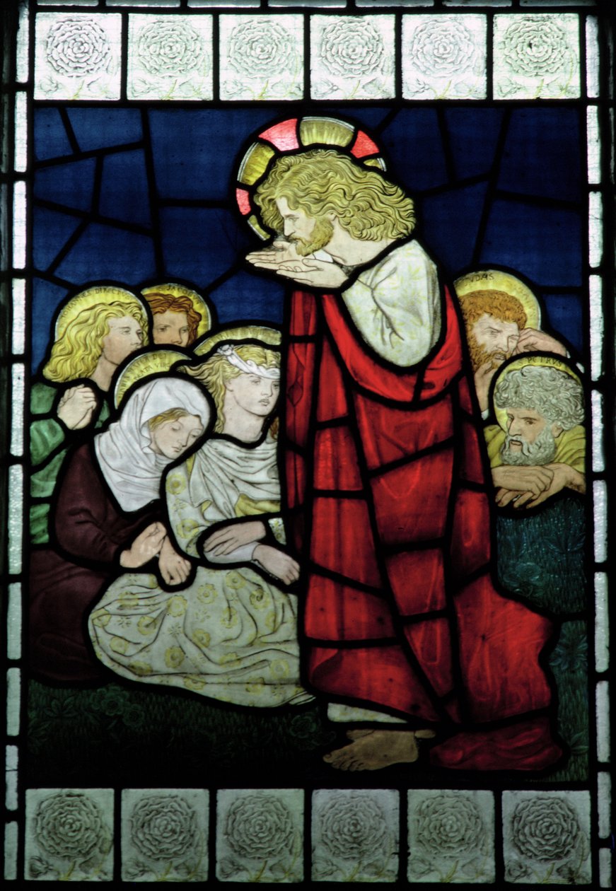 Krisztus prédikációja, 1870 körül (festett üveg) alkotó: Dante Gabriel Charles Rossetti
