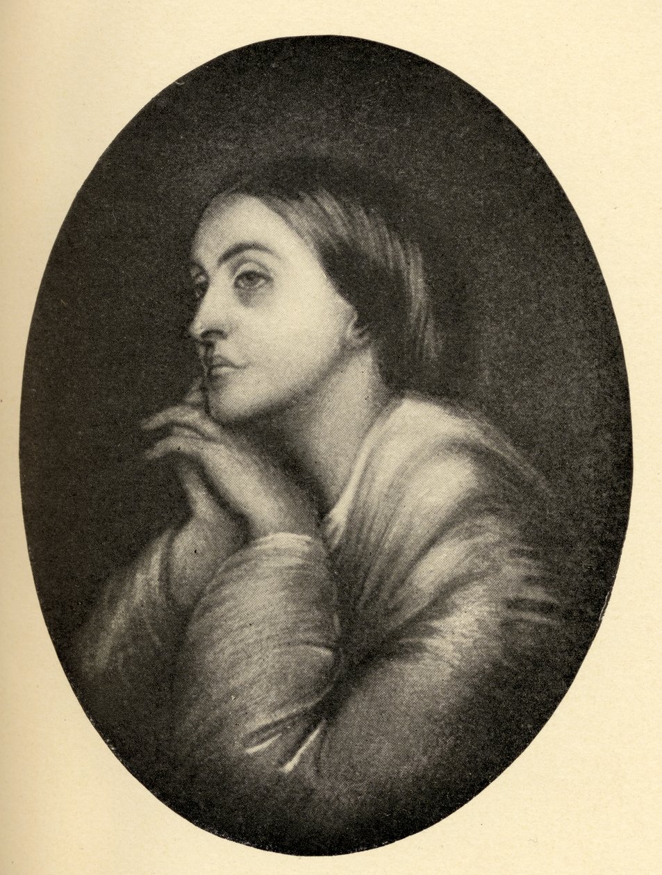 Christina Georgina Rossetti (1830-94) illusztrációja a "Little Journeys to the Homes of Famous Women"-ből, 1897-ben megjelent alkotó: Dante Gabriel Charles Rossetti