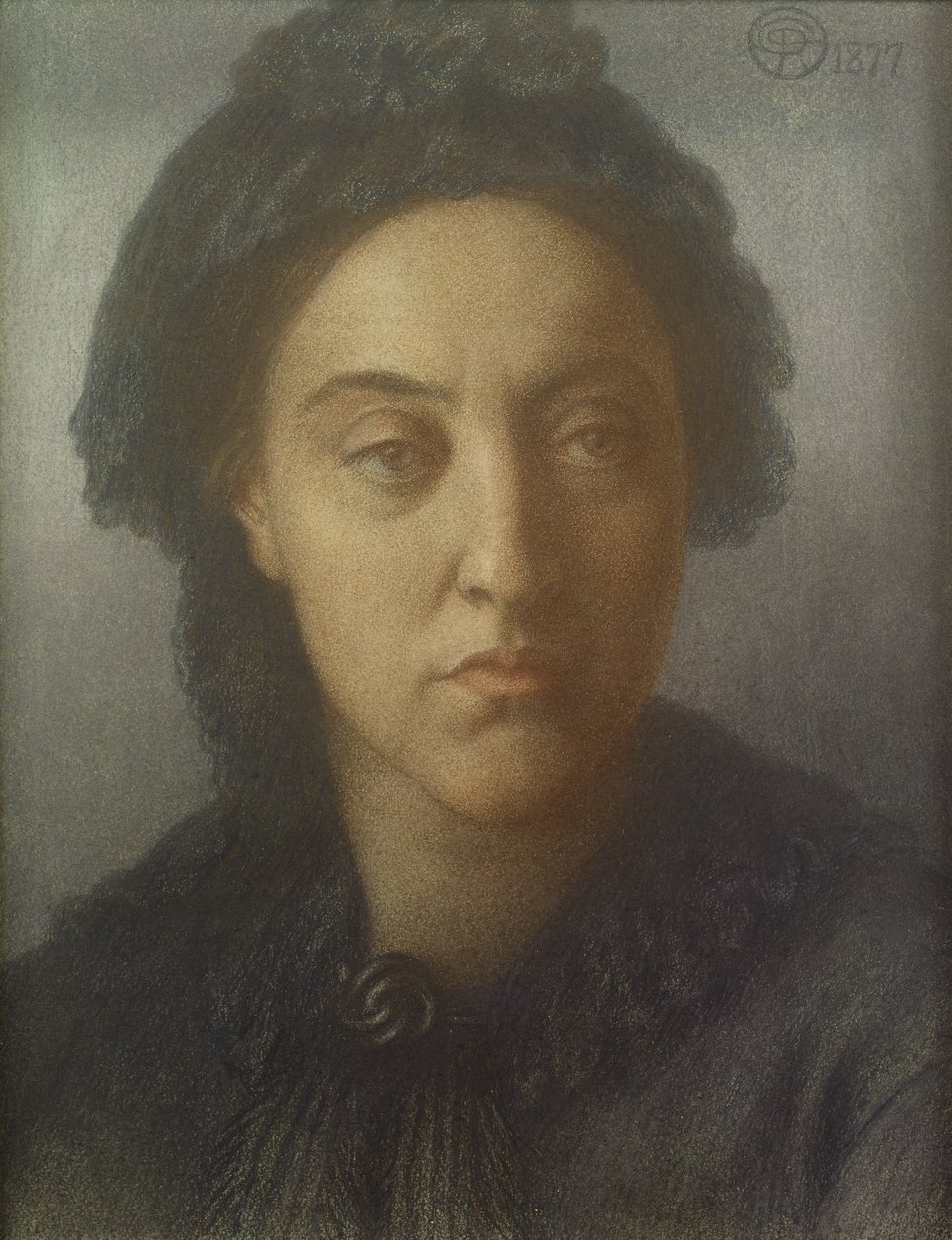 Christina Rossetti, 1877 (színes kréták papíron) alkotó: Dante Gabriel Charles Rossetti