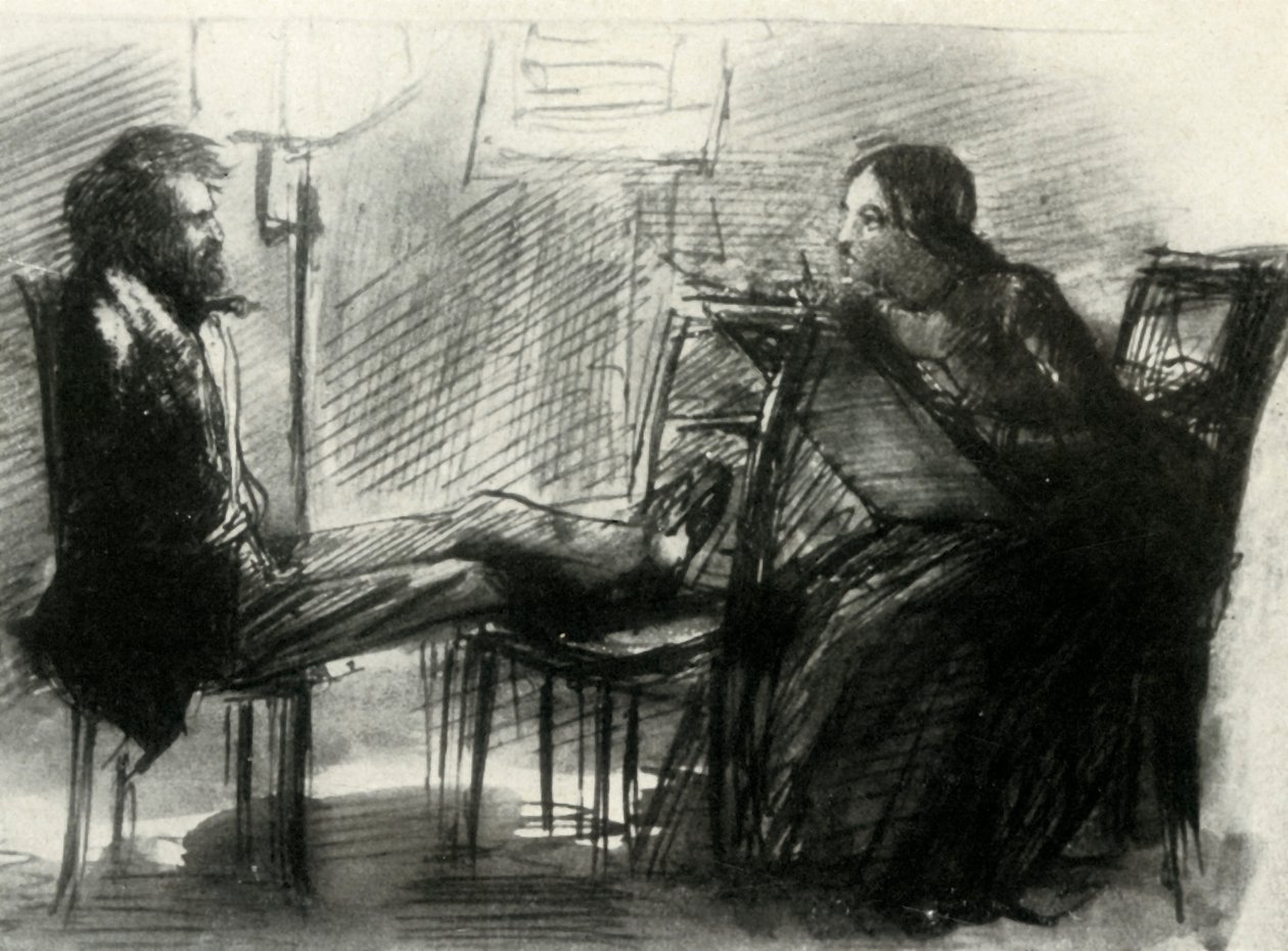 Elizabeth Siddal Rossetti rajza, 1853, 1947. alkotó: Dante Gabriel Charles Rossetti