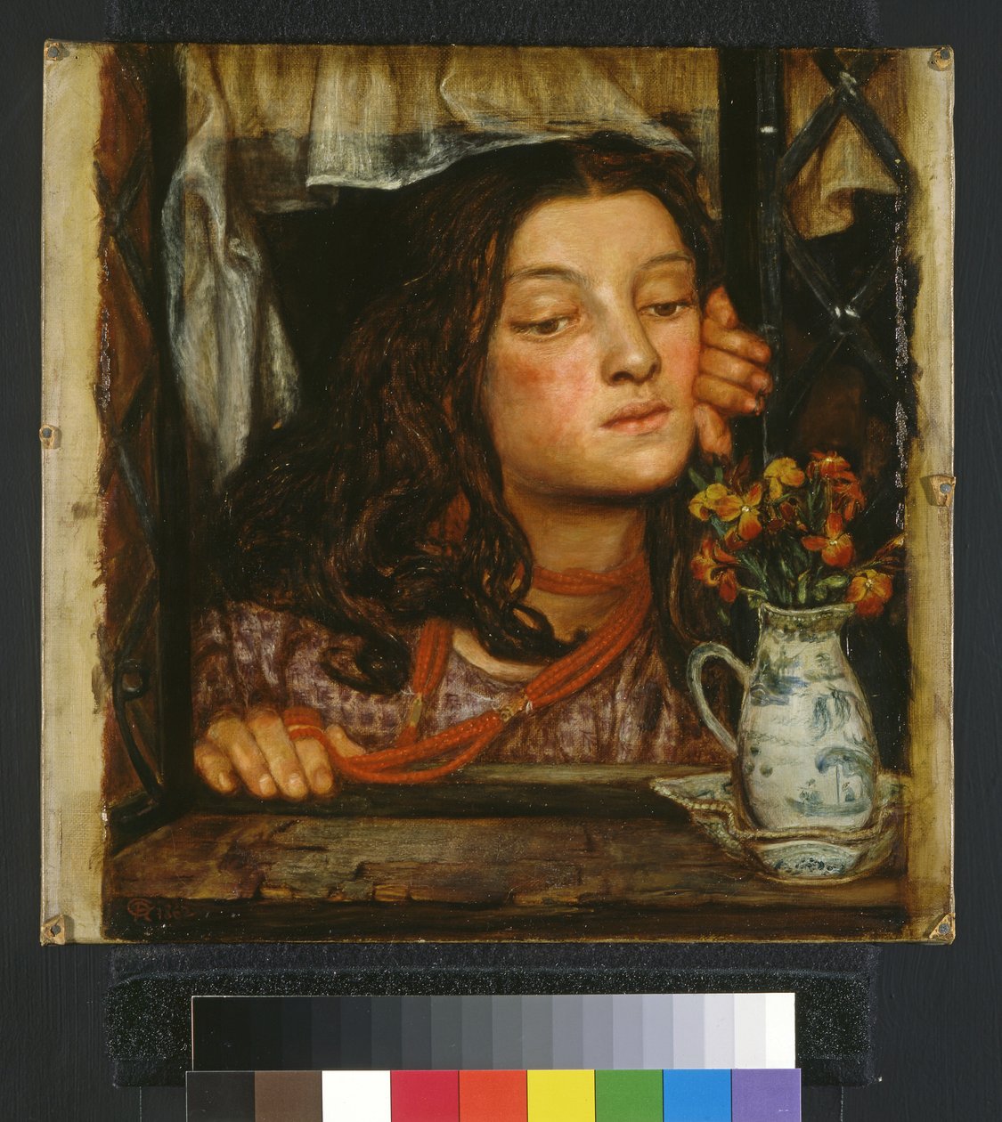 Lány a rácsnál, 1862 alkotó: Dante Gabriel Charles Rossetti