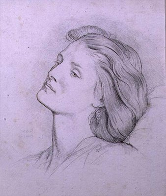 Fanny Cornforth vezetője (ceruza és kréta) alkotó: Dante Gabriel Charles Rossetti