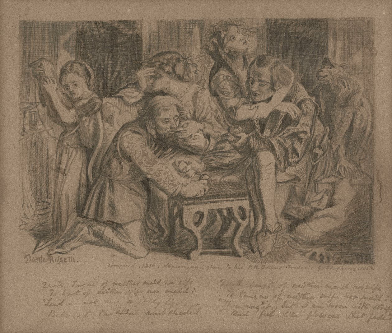 A lovak rózsaszín, 1850 alkotó: Dante Gabriel Charles Rossetti