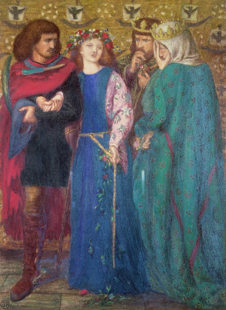 Horatio Ophelia őrületének felfedezése alkotó: Dante Gabriel Charles Rossetti