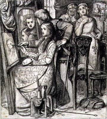 Szerelem tükör vagy példabeszéd a szerelemről, 1850-1852 alkotó: Dante Gabriel Charles Rossetti