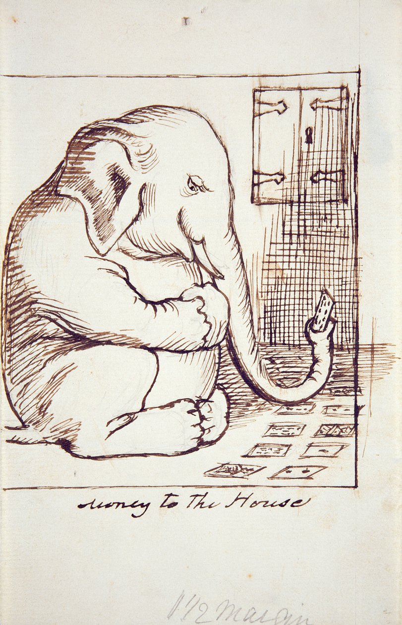 Pénz a házba, 1873 körül (toll és tinta papíron) alkotó: Dante Gabriel Charles Rossetti