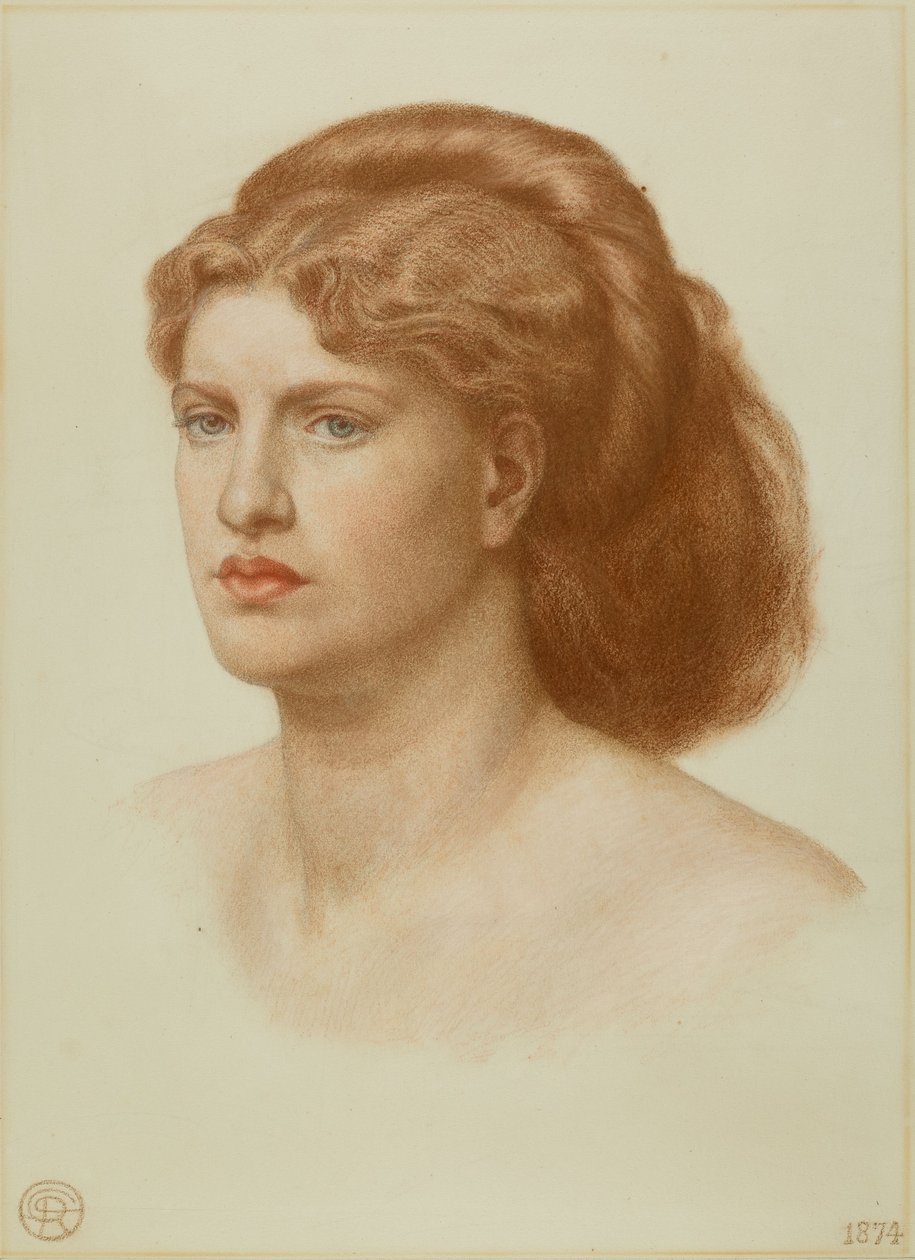 Fanny Cornforth portréja, Fej és vállak, 1874 alkotó: Dante Gabriel Charles Rossetti