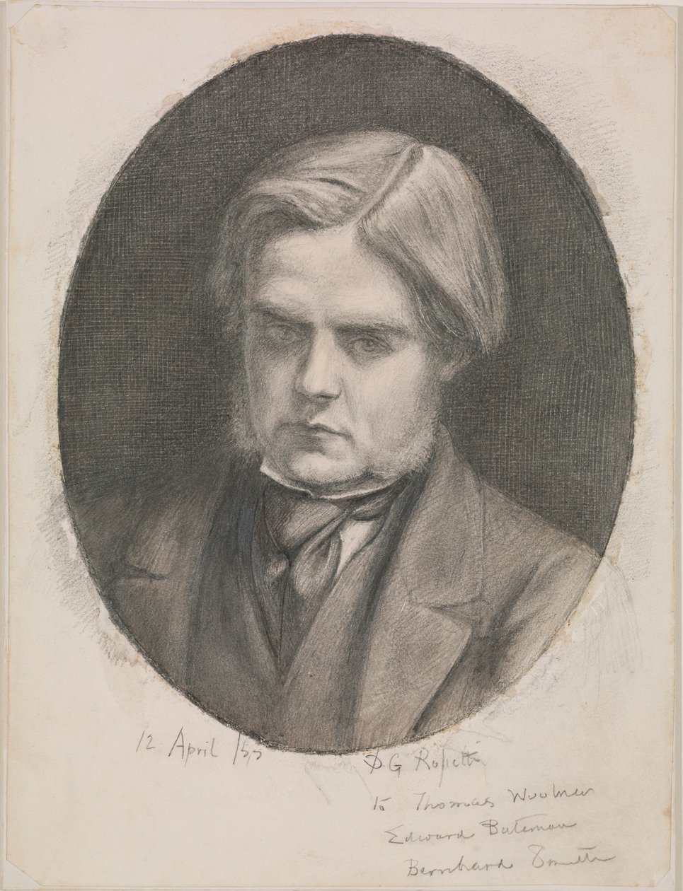William Holman Hunt portréja alkotó: Dante Gabriel Charles Rossetti