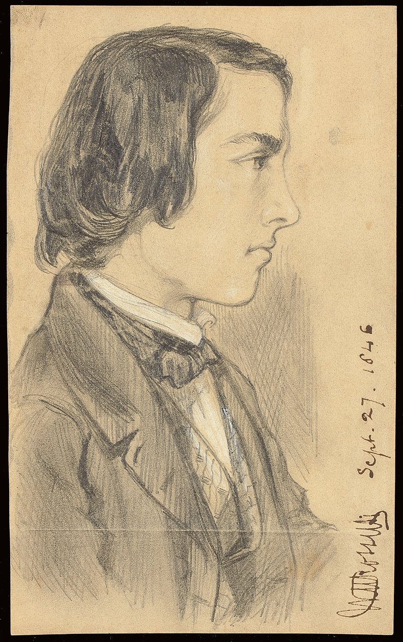 William Michael Rossetti portréja, 1846 alkotó: Dante Gabriel Charles Rossetti