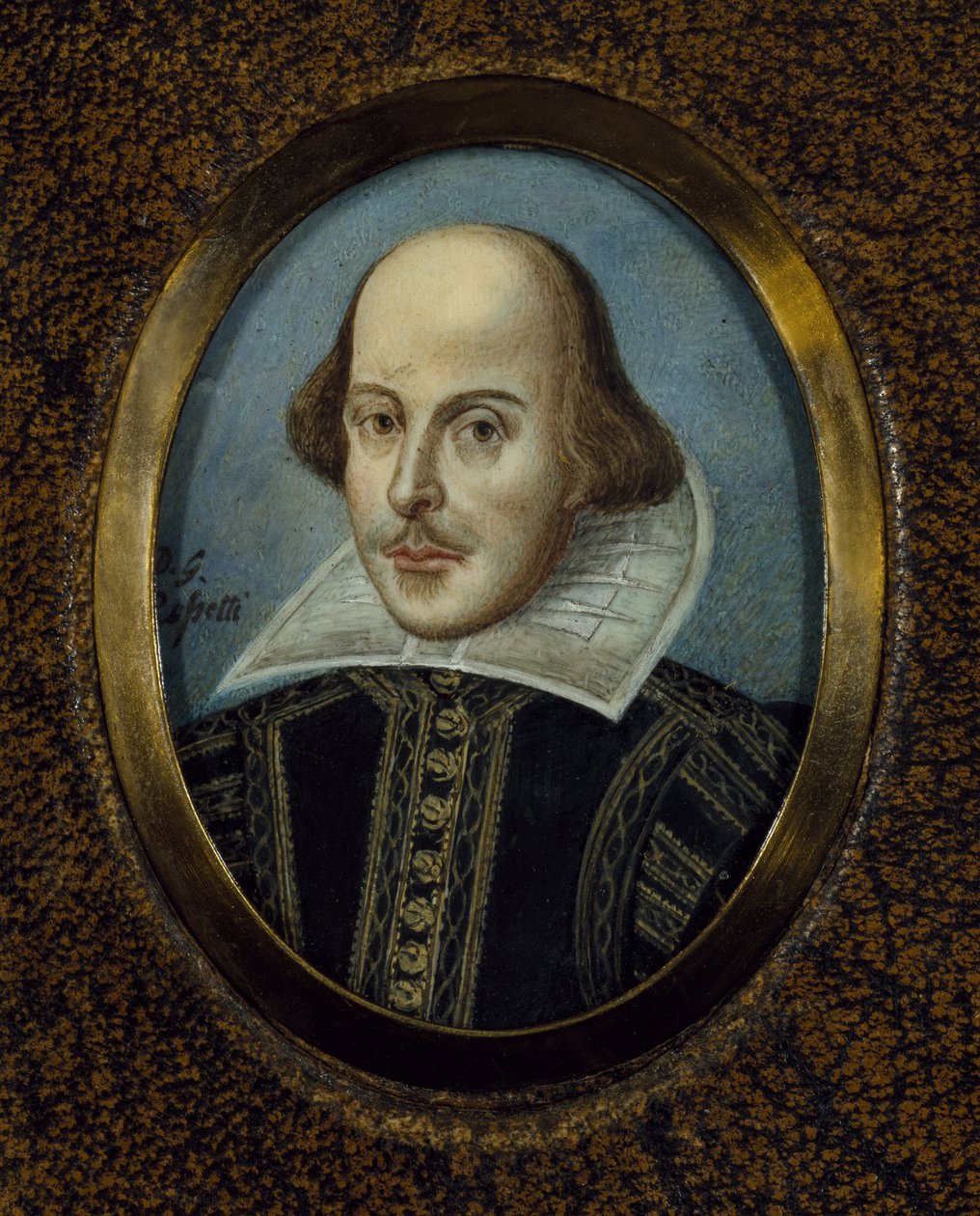 William Shakespeare (1564-1616) portréja Rossetti, Dante Gabriel (1828-1882) mellett, kb 1865 - Akvarell kartonon - Folger Shakespeare Könyvtár alkotó: Dante Gabriel Charles Rossetti
