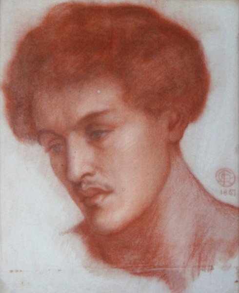 Egy fiatal férfi portréja alkotó: Dante Gabriel Charles Rossetti
